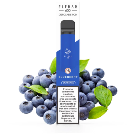 ELFBAR 600 Disposable Pod - Blueberry (20mg/ml)