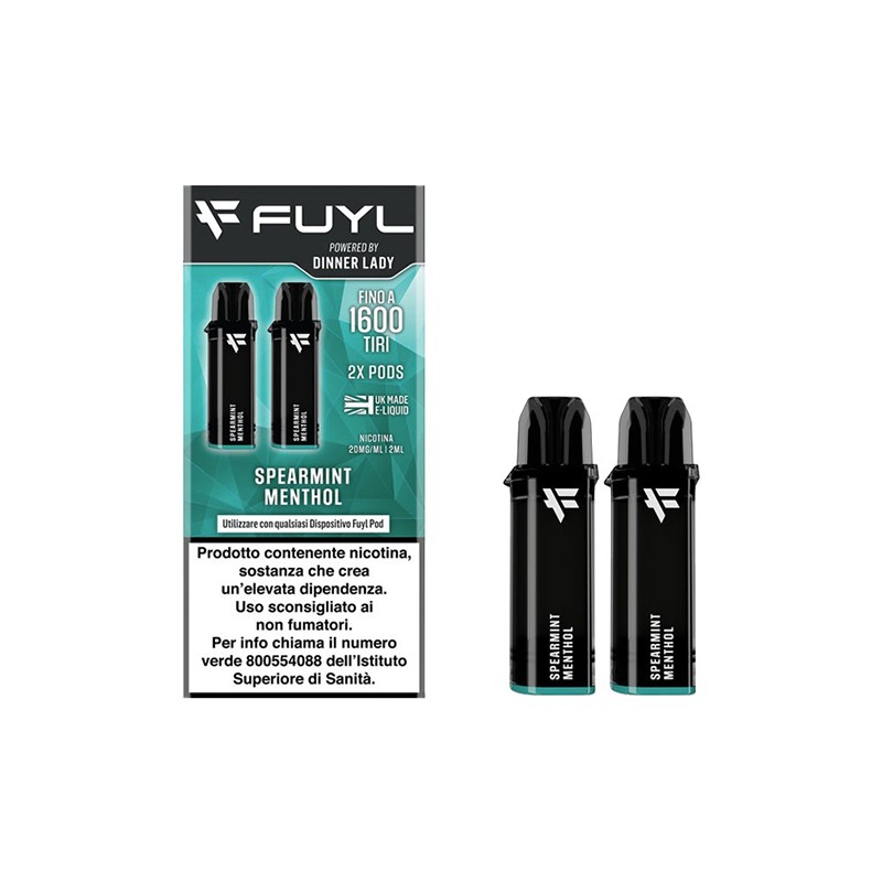 sigaretta elettronica fuyl FUYL BY DINNERL LADY 2 POD 2ML SPEARMINT MENTHOL