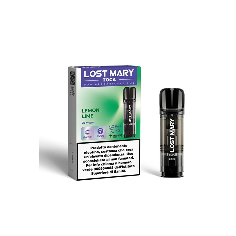TOCA AIR POD - LEMON LIME 2ML [2PZ] LOST MARY | AdessoSvapo