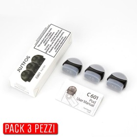 justfog glent pod ricambio JUSTFOG GLENT PRO Pod di Ricambio Originali, 2 Cartucce 3,5ml con Coil Mesh  0.6Ω, Include 2 Filtri in Cotone e 1 Drip Tip Silicone, refill laterale main image 0