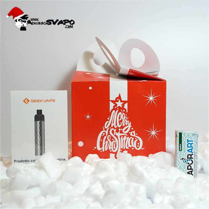 “Regalo Svapo Fresco Natale” - E-cigarette Wenax S-C + Liquido Menta Vaporart